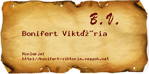 Bonifert Viktória névjegykártya